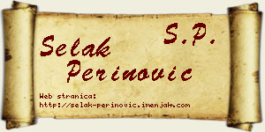 Selak Perinović vizit kartica